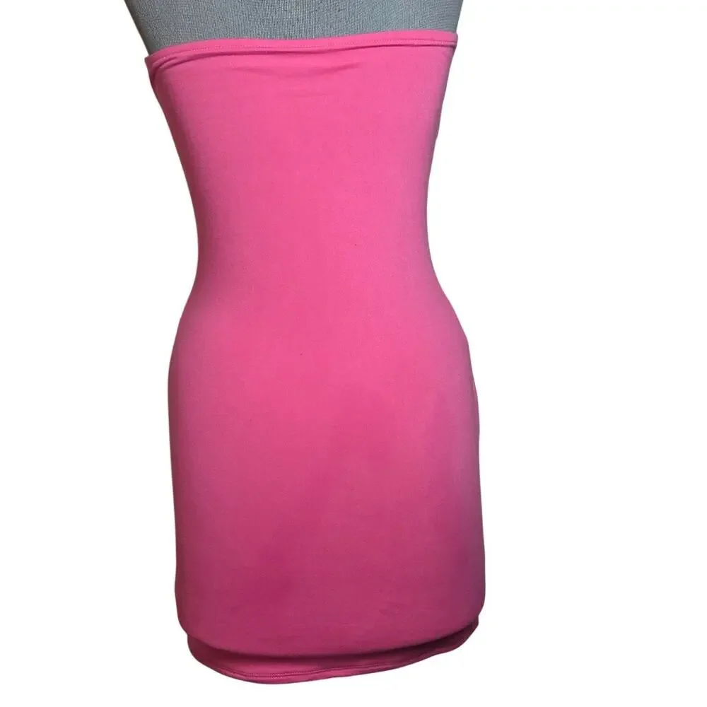 Pink Sleeveless Bodycon Mini Dress Size Large